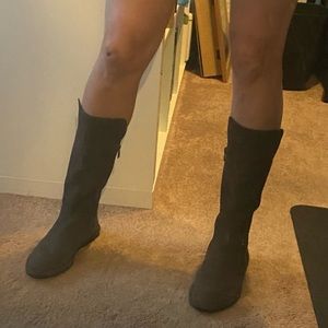 Eric Michael suede zip up comfort mid calf boots 37 6.5